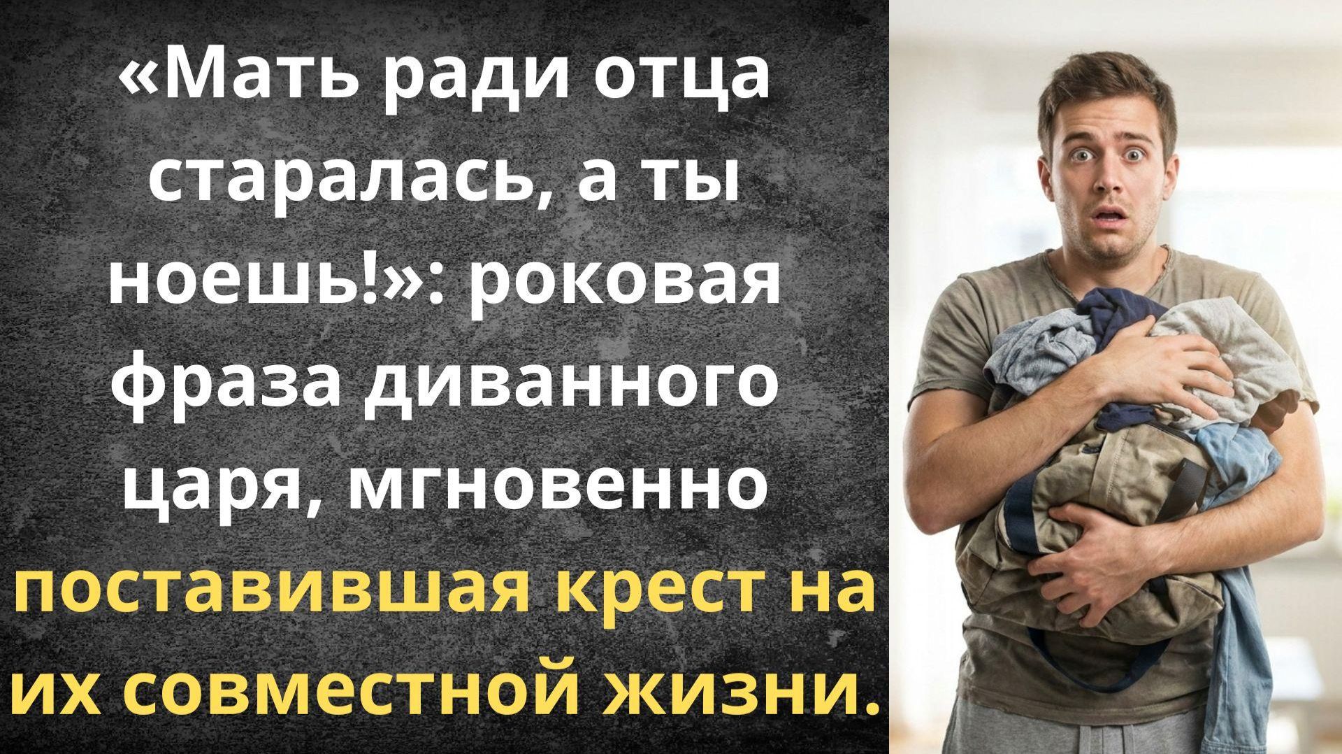 Отправила диванного царя обратно к мамочке | Истории из жизни