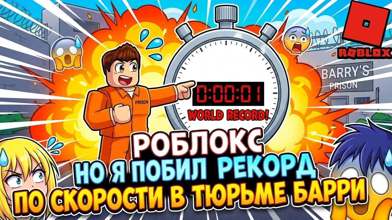 РОБЛОКС НО Я ПОБИЛ РЕКОРД!! ПО СКОРОСТИ В ТЮРЬМЕ БАРРИ!!
