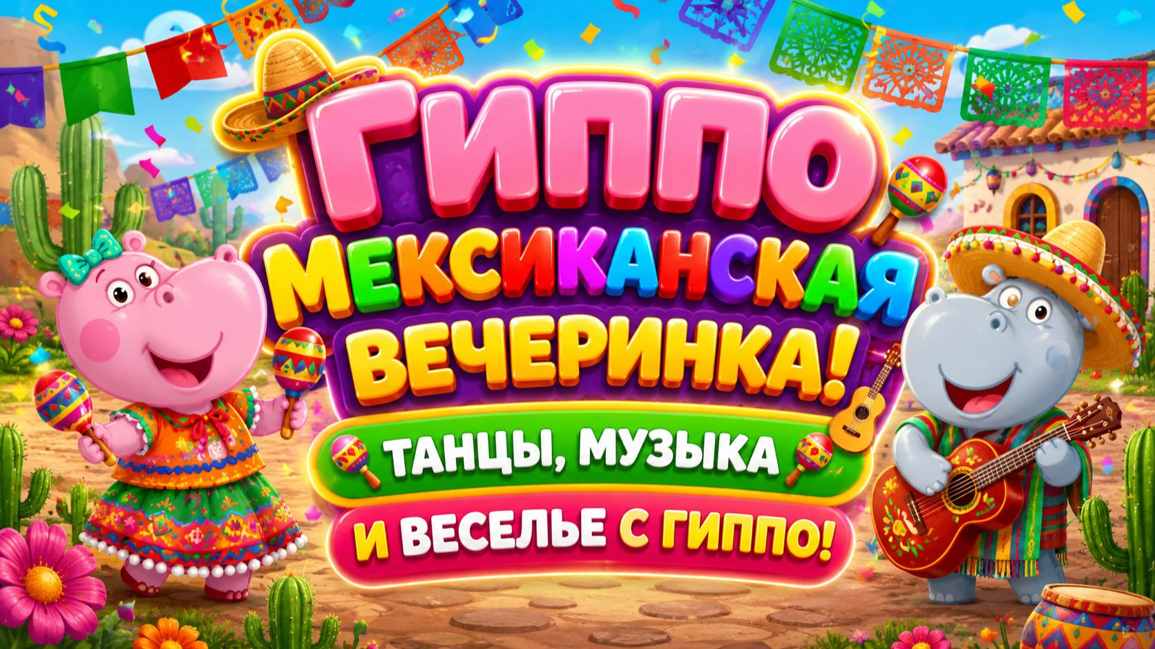 Гиппо Мексиканская вечеринка! 💃 Танцы, музыка и веселье с Гиппо Развивающий мультфильм для детей