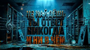 МУЗЫКАЛЬНАЯ ПАУЗА «НЕ НАЙДЁШЬ ТЫ ОТВЕТ НИКОГДА И НИ В ЧЁМ»