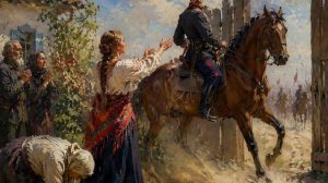 Пыль клубится у ворот, конь стучит копытом