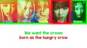 IDLE - 'CROW' (아이들 'CROW' 가사) [COLOR_CODED_LYRICS ]