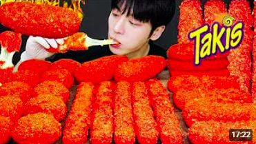 АСМР МУКБАНГ  TAKIS рисовый пирог Tteokbokki, огненная лапша, сырная палочка, рецепт хот-дога!