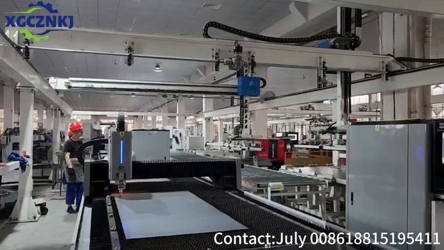 Производственная линия листового металла лазер + робот + транспортировка