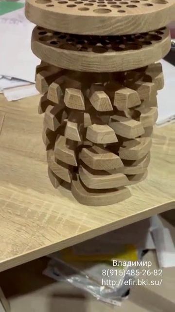 21. Вихревой преобразователь А.Тюрина d180mm. из Дуба.