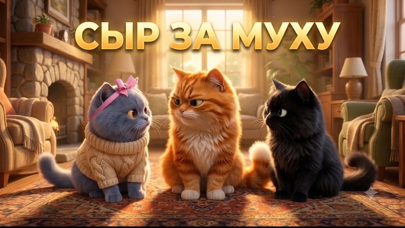 Сериал про кошечку Бусю: 48 серия. Сыр за муху