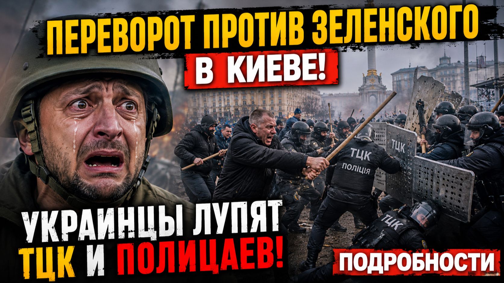ПЕРЕВОРОТ ПРОТИВ ЗЕЛЕНСКОГО В КИЕВЕ! УКРАИНЦЫ ЛУПЯТ ТЦК И ПОЛИЦАЕВ! ПОРДРОБНОСТИ