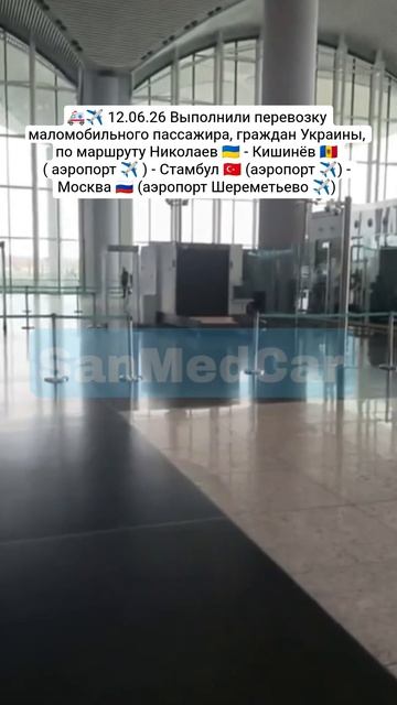 Перевозка маломобильного пассажира Николаев - Кишинёв (✈️) - Стамбул (✈️) - Москва (Шереметьево ✈️)