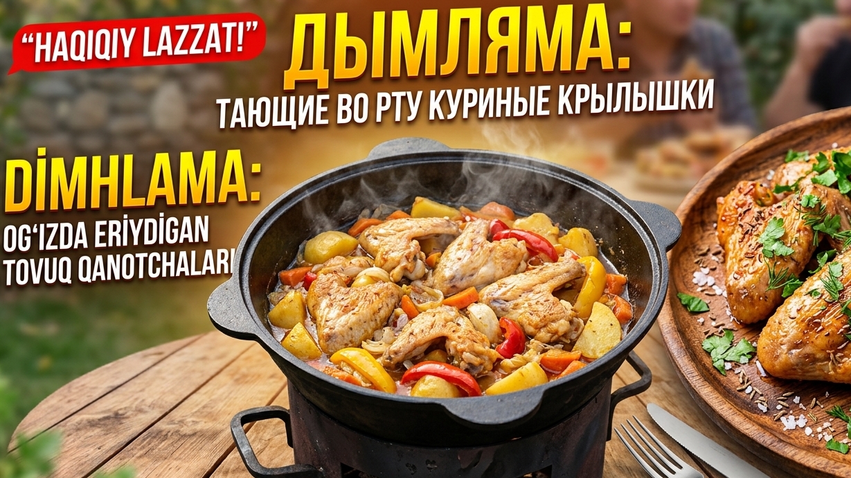 Дымляма в казане: Тающие во рту куриные крылышки