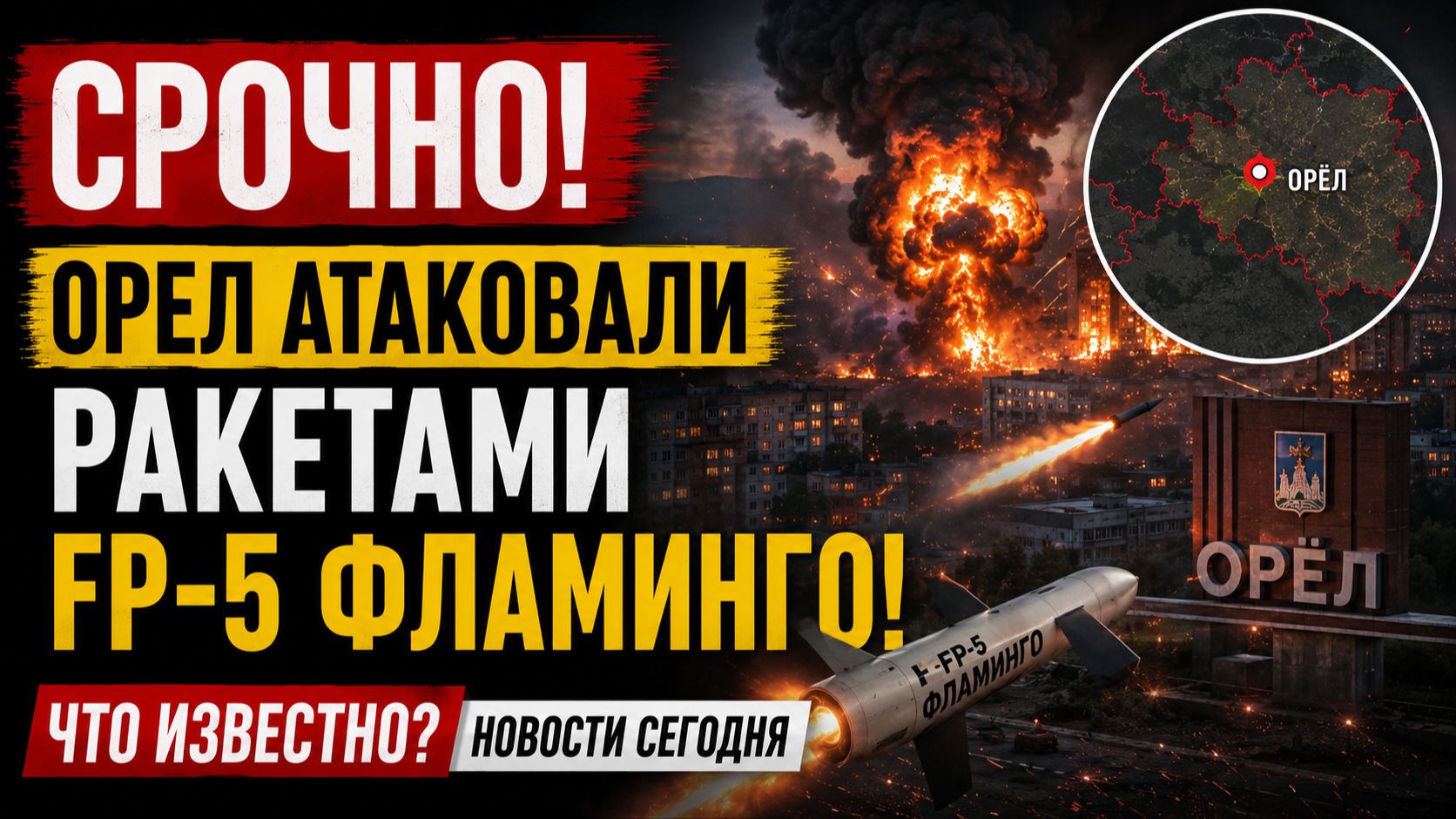 СРОЧНО! Орел Атаковали Ракетами FP-5 Фламинго! Что известно  Новости Сегодня