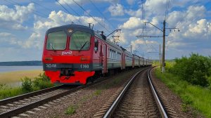 ЭД4М 0360 сообщением Сосново - Санкт-Петербург на перегоне Пери - Токсово.