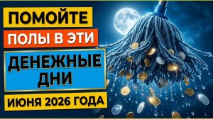 Когда мыть полы в июне 2026 денежные дни по лунному календарю. Народные приметы