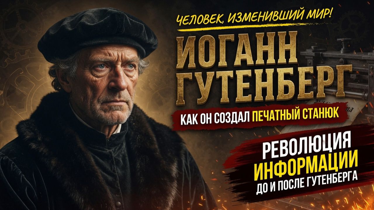 Как Иоганн Гутенберг сделал знания доступными и запустил эпоху Возрождения