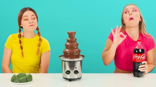 Шоколадный Фонтан Челлендж # Едим только сладости 24 часа C BaRaDa Challenge