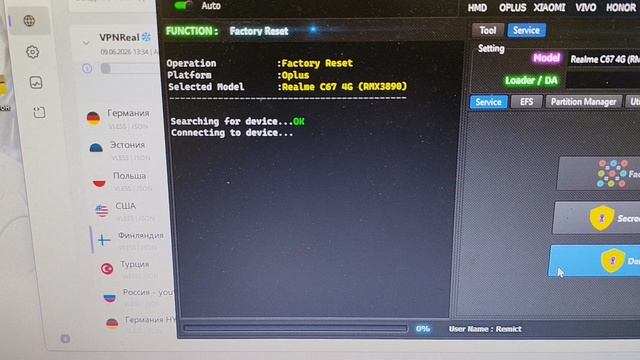 Сброс гугл аккаунта на Realme RMX3890