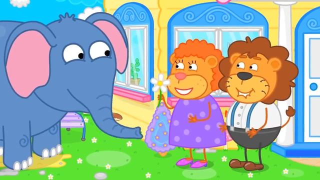 Lion Family на русском - Маша и Леопольд. Смартфон - Мультик для детей