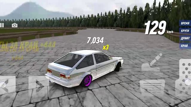Toyota Sprint Trueno AE86 на карте за городом. drift max