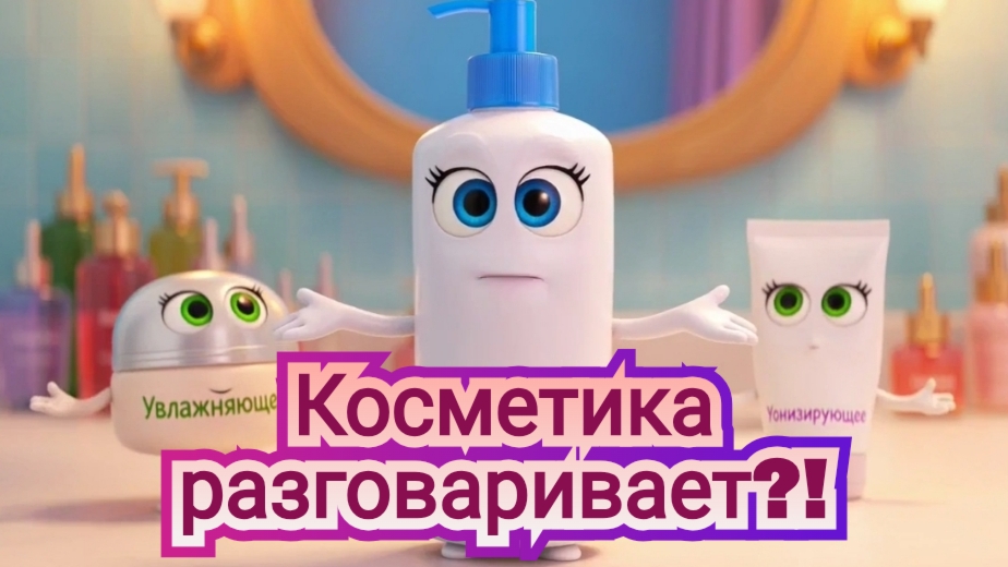 А если уходовая косметика будет говорить? Интересный был бы мультик 😅