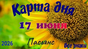 Карта дня🍓17 июня 💫🍀Пасьянс. Тайм-код в описании 🦢