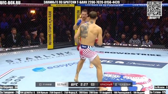 Маурисио Руффи vs Майкл Чендлер полное видео боя - смотреть онлайн ЮФС Белый Дом смотреть онлайн