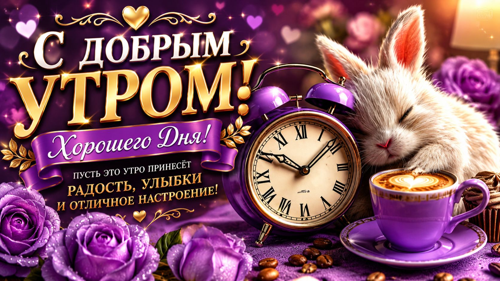С добрым утром и хорошего дня — красивые пожелания для поднятия настроения!