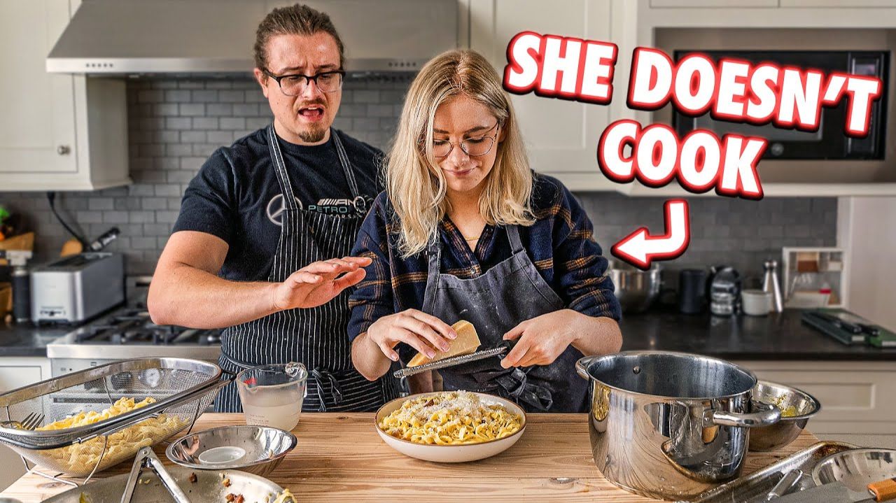 My Girlfriend Has to Cook My Hardest Recipe In Under 2 Hours смотреть онлайн