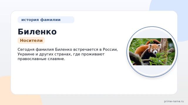 Фамилия Биленко: происхождение, значение и склонение