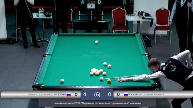 Бильярд..Быстрый Матч. Абрамов/Крыжановский VS Луценко/Каморин. Чемпионат мира