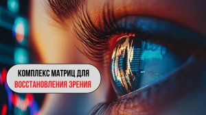 Комплекс матриц для восстановления зрения 🌀 Квантовое исцеление звуком!