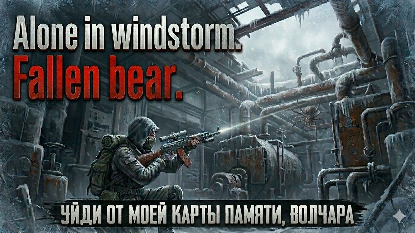 S.T.A.L.K.E.R. Alone In Windstorm. Fallen Bear. Драка с волками за метеоданные