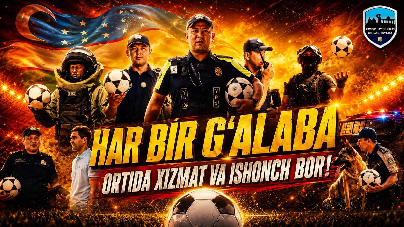 Andijon Viloyati Ichki Ishlar Organlari Xodimlari Milliy Terma Jamoamizni Qo‘llab-quvvatlaydi!