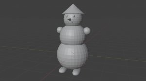 Cнеговик из объектов-примитивов