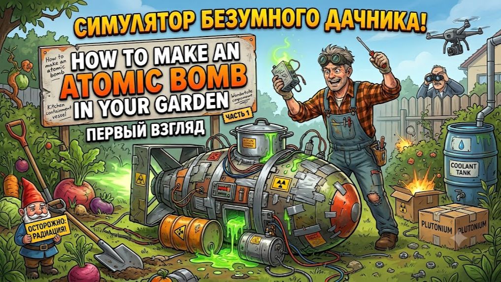 СИМУЛЯТОР БЕЗУМНОГО ДАЧНИКА! How To Make An Atomic Bomb In Your Garden — Прохождение на русском