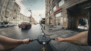 На велосипеде по Питеру. POV от Литейного до Невского 🚴♂️✨