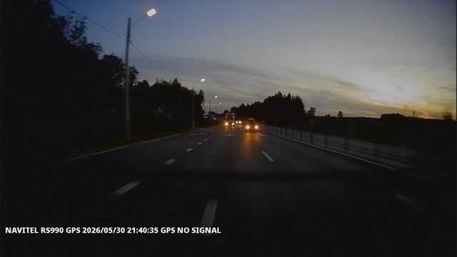 NAVITEL RS990 GPS, вечерняя съемка, задняя камера