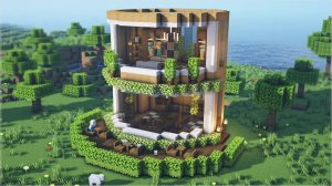 🏠 Как построить уютный цилиндрический домик для выживания 🪵. ⛏️Инструкция Майнкрафт для Новичков