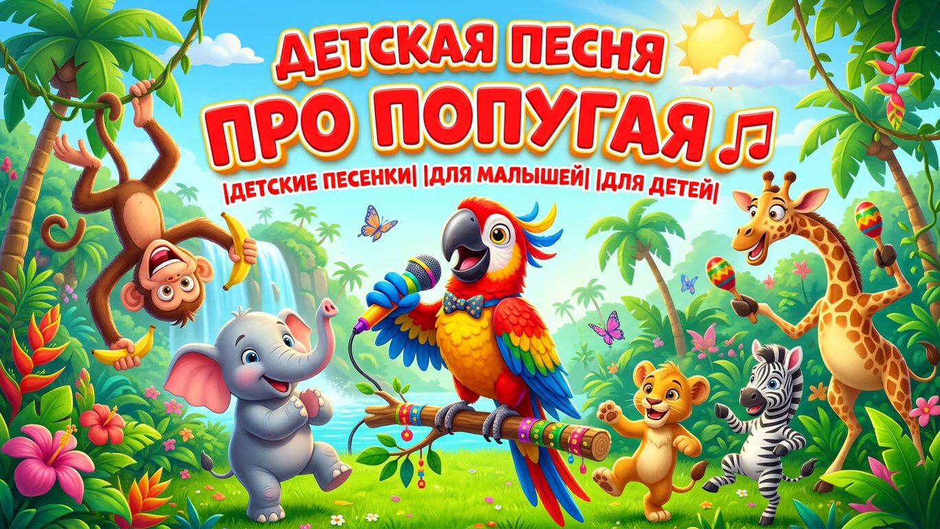 Детская песня про Попугая 🎶|Детские песенки|Детские песенки для малышей|Детские песенки для детей