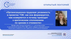 Организационно-трудовая уязвимость в проектах ТЭК