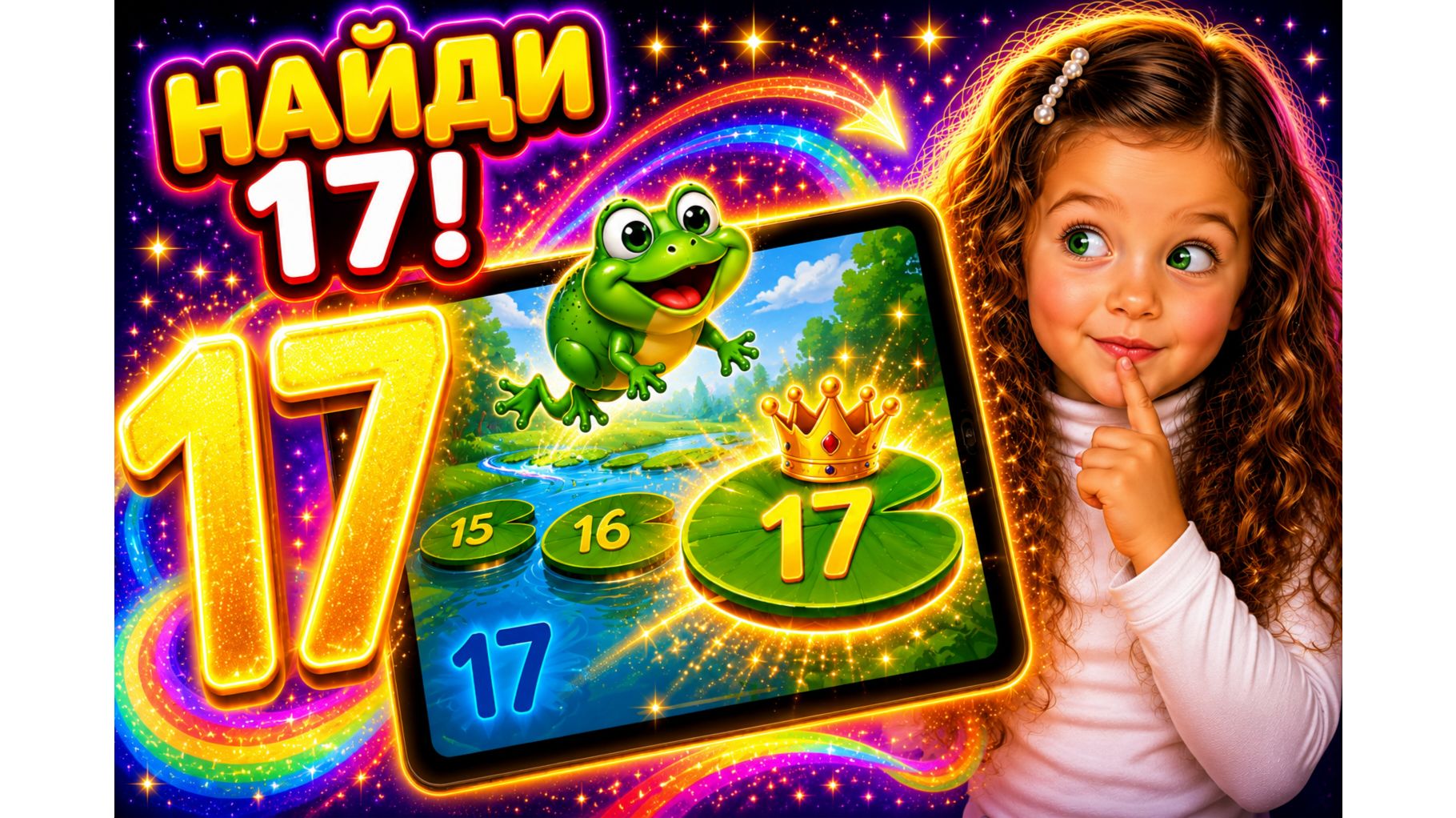 Теона ищет цифру 17