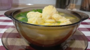 Суп с Сырными КЛЕЦКАМИ на курином Бульоне.