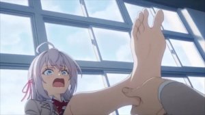 Чел натянул чулочек на ножку русской школотяночки) «Аля кокетничает со мной по-русски»
