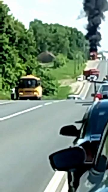 Загорелся бензовоз на трассе М7 около Юрьевца