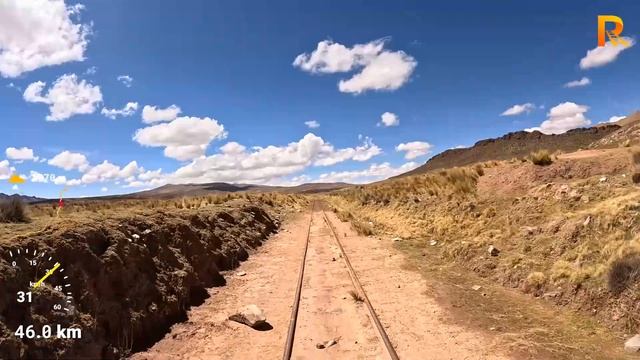 Маршрут Арика - Ла-Пас (4K) Сквозь Анды на поезде вид из кабины