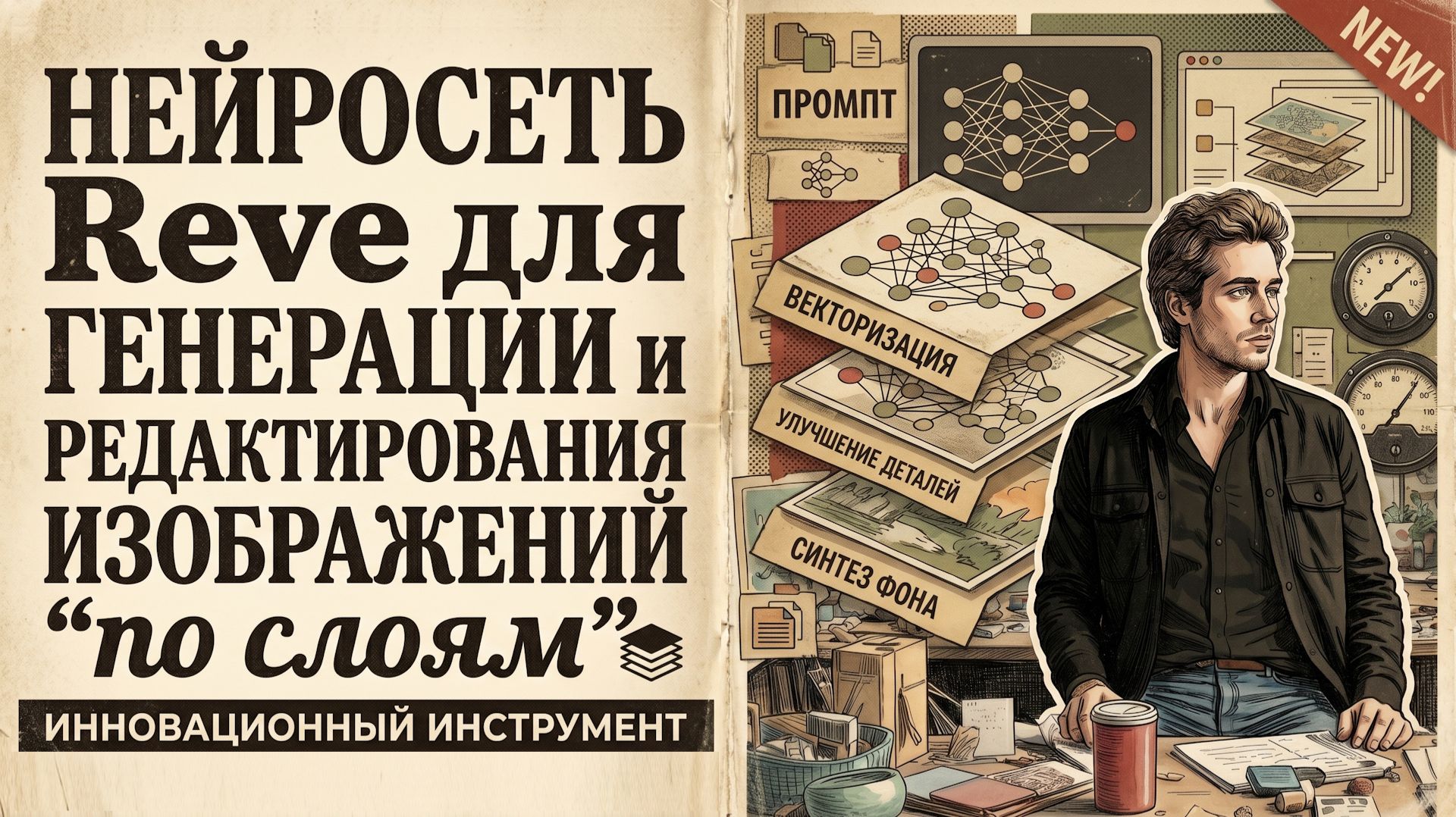 Нейросеть Reve для генерации и редактирования изображений по слоям