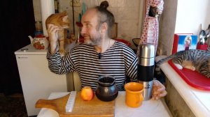 Завтрак с котями. Охотился. Распаковка из Магнита. Мукбанг. Обжор. Еда на камеру. Диета. Шизофрения.