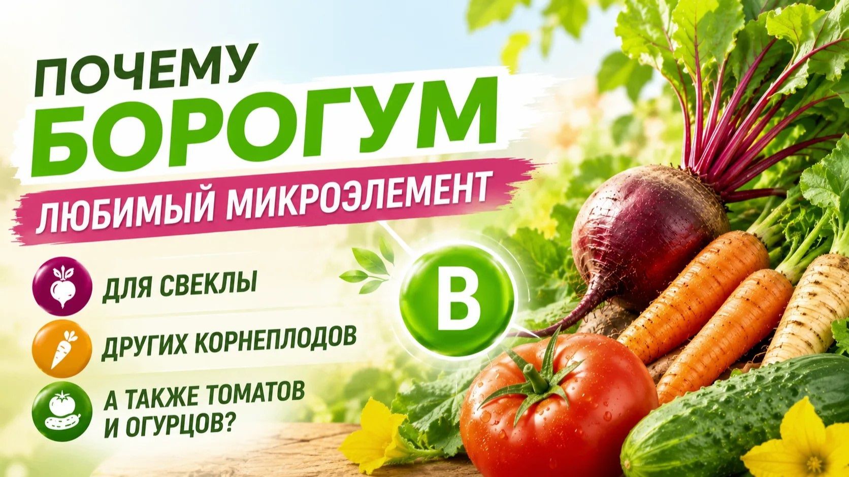 Бор для томатов, свёклы и огурцов: урожая будет в разы больше!