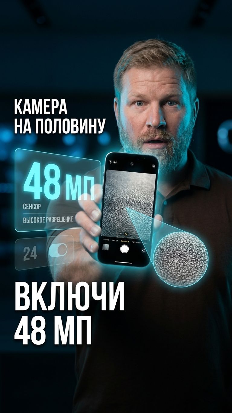 Как включить 48 МП на IPhone. ProRAW + Trade-in старого.