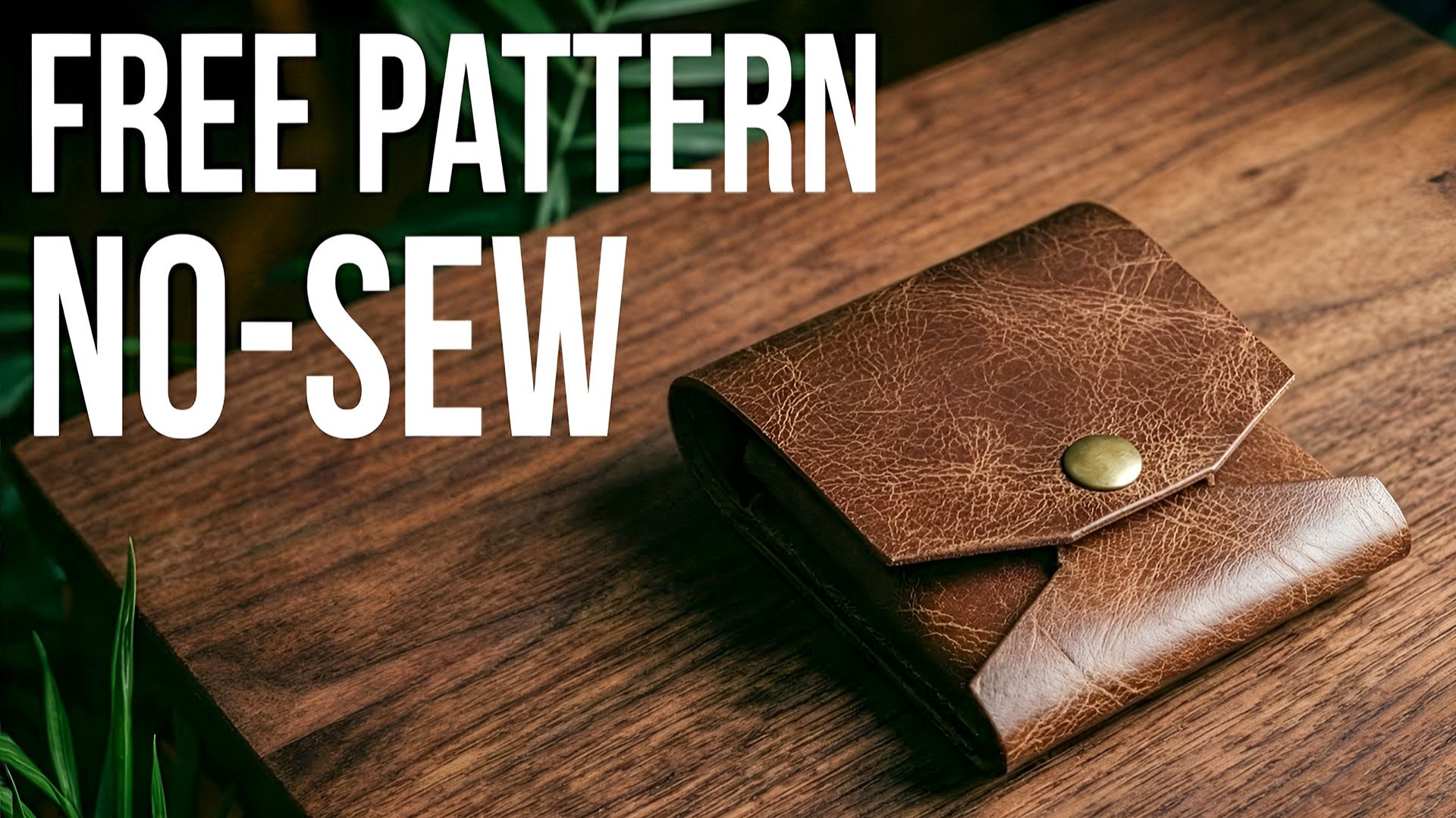 [ASMR] Making A Magnetic Leather Wallet - No Sewing Needed