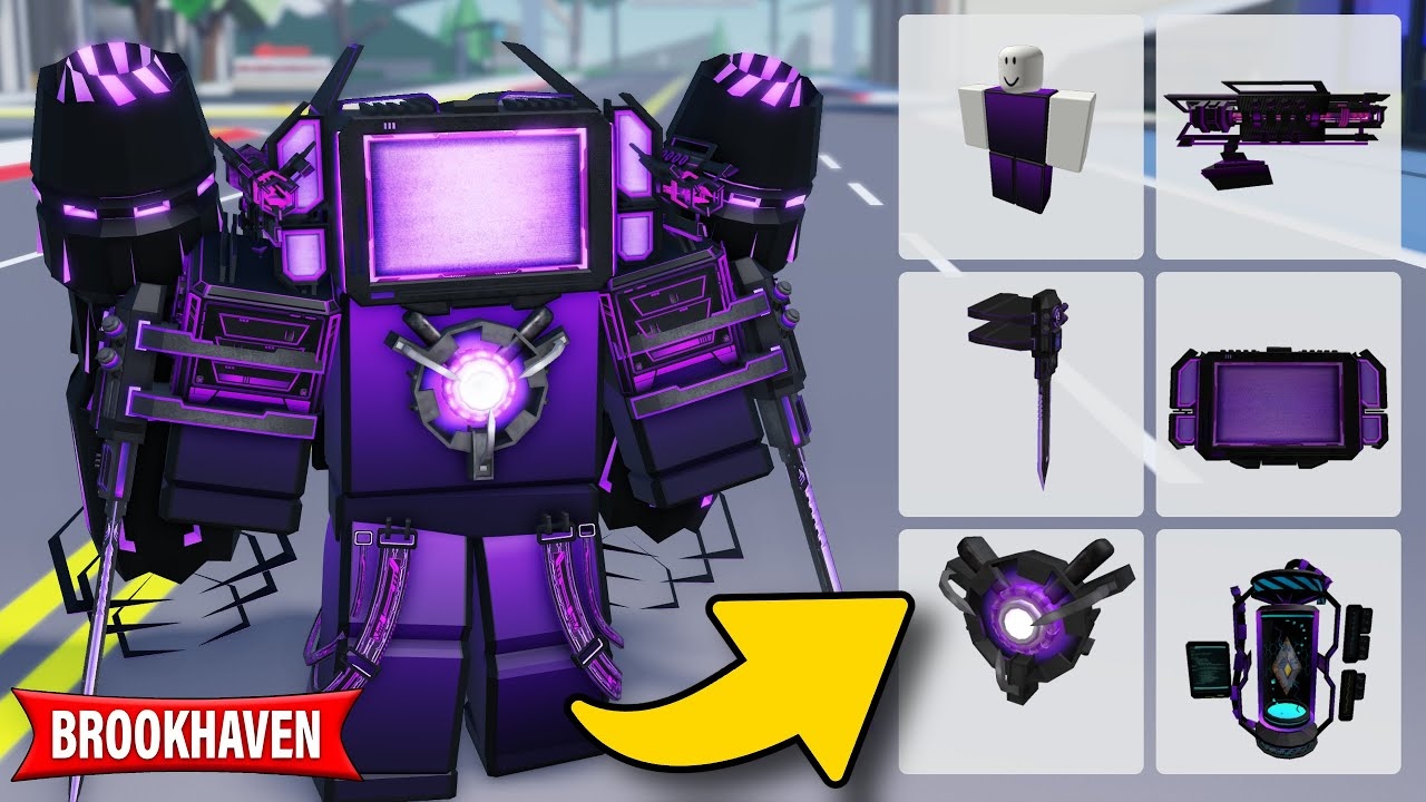 How to Become TITAN TV-MAN - Cyber Purple Version 3.0 in Roblox Brookhaven! смотреть онлайн