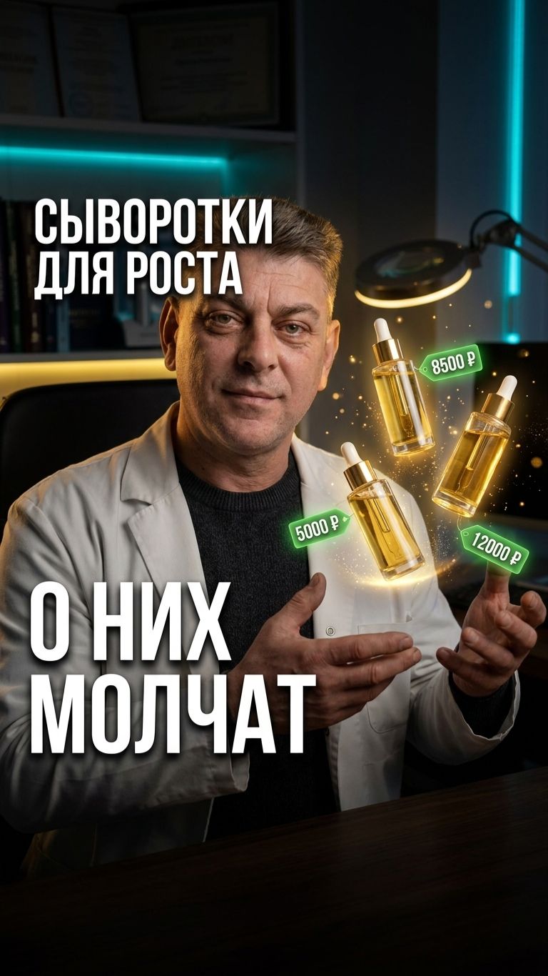 🔬 Три бюджетные сыворотки для роста волос с доказанной эффективностью